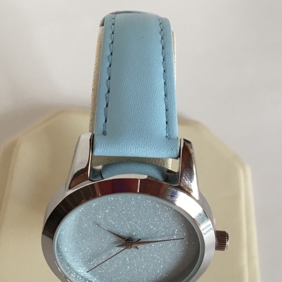 NWT Light Blue Sparkled Jeweled Watch - Picture 3 of 4